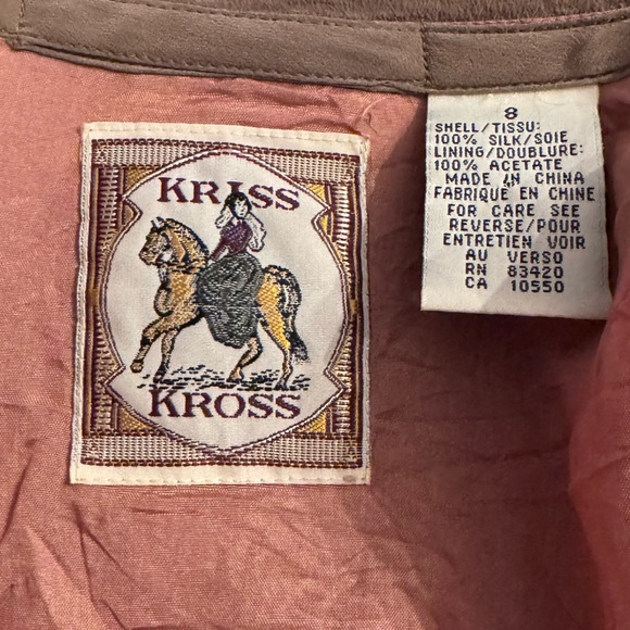 Krass kross vintage jacket! Silk jacket like new! Tan womens jacket. - Picture 6 of 7